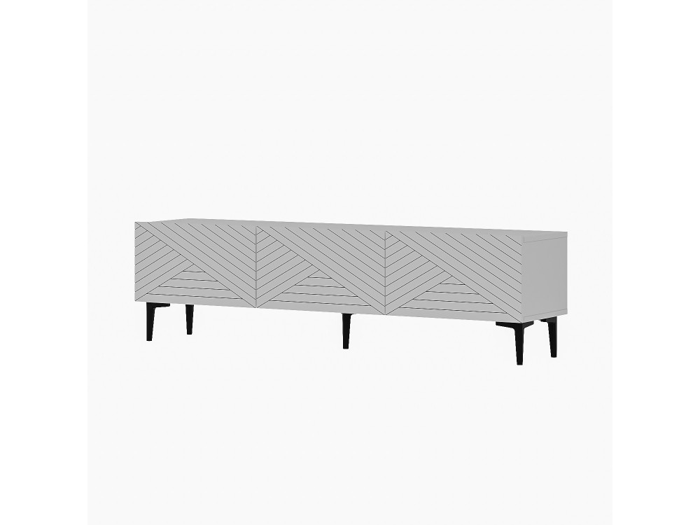 Felix" houten TV-meubel - 160 x 31 x 44 cm - Wit
