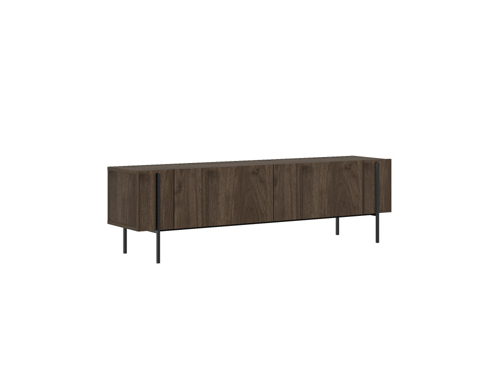 Houten TV-meubel Herman" - 160 x 31 x 45 cm - Bruin
