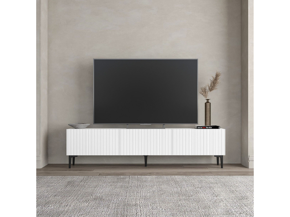 Houten TV-meubel "Oscar" - 180 x 31 x 45 cm - Wit