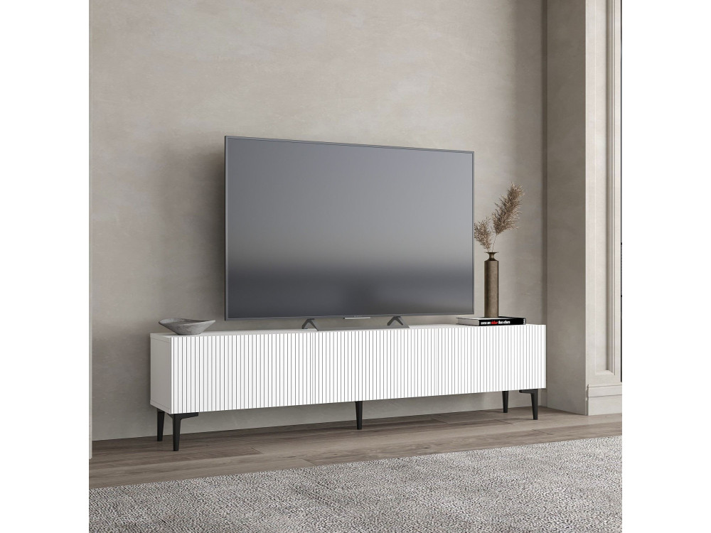 Houten TV-meubel "Oscar" - 180 x 31 x 45 cm - Wit