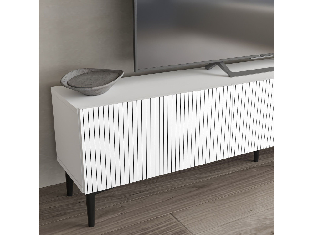 Houten TV-meubel "Oscar" - 180 x 31 x 45 cm - Wit