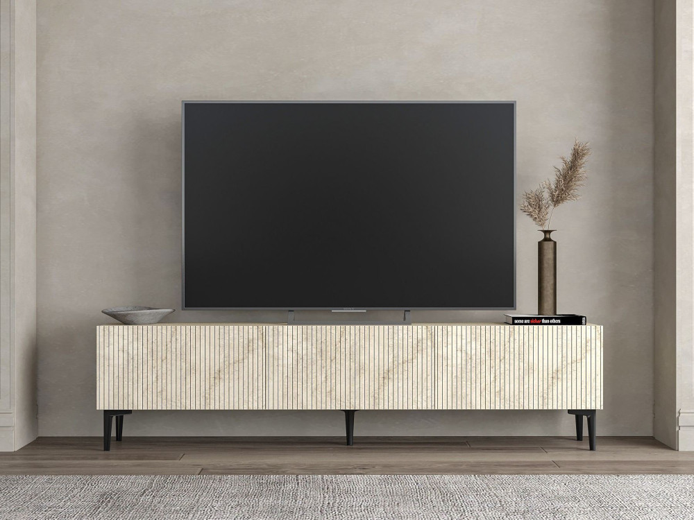 Houten TV-meubel "Oscar" - 180 x 31 x 45 cm - Beige