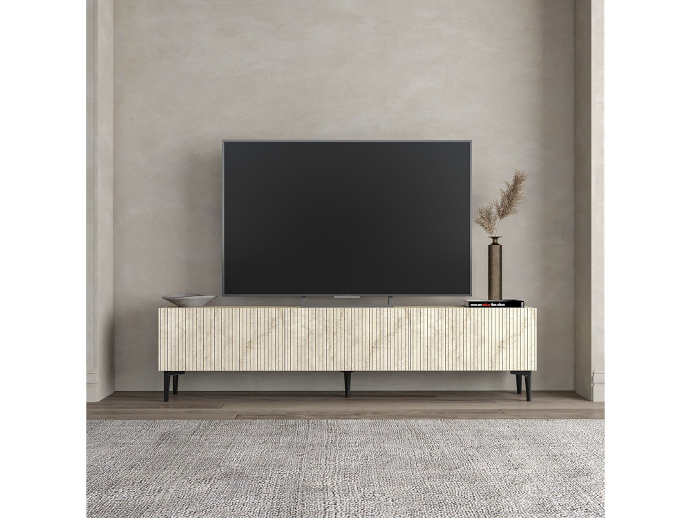 Houten TV-meubel "Oscar" - 180 x 31 x 45 cm - Beige