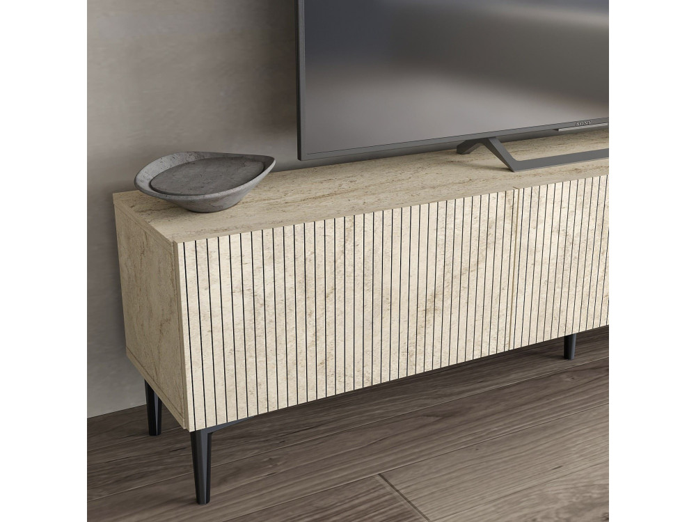 Houten TV-meubel "Oscar" - 180 x 31 x 45 cm - Beige