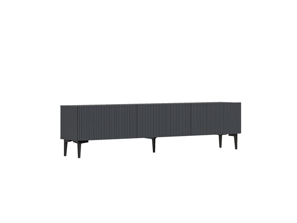 Houten TV-meubel "Oscar" - 180 x 31 x 45 cm - Antraciet grijs