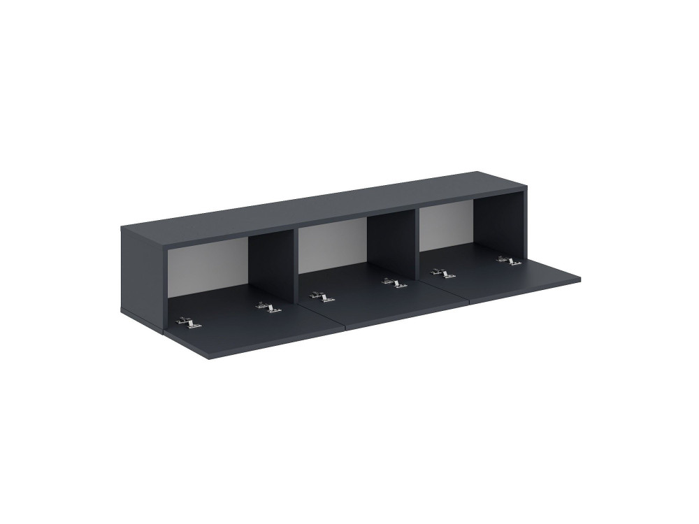 Houten TV-meubel "Oscar" - 180 x 31 x 45 cm - Antraciet grijs