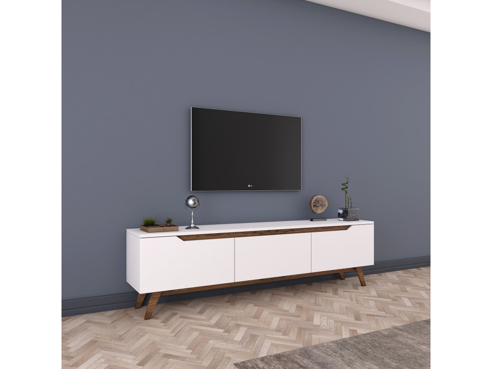 Digi" houten TV-meubel - 180 x 35 x 48 cm - Bruin