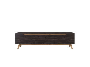 Digi" houten TV-standaard - 180 x 35 x 48 cm - Zwart