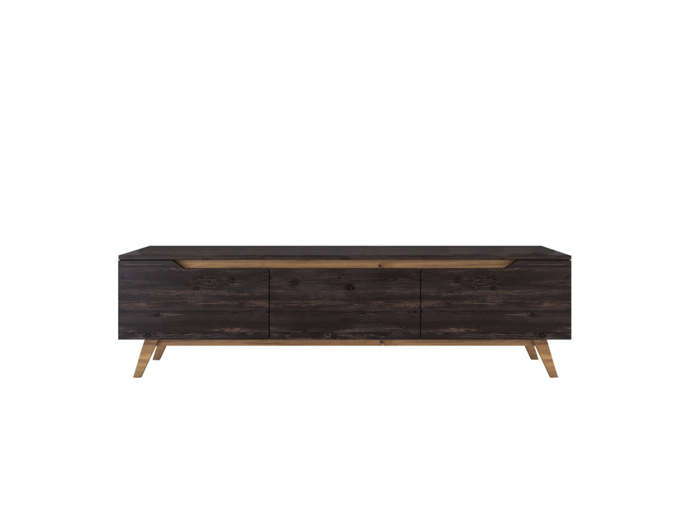 Digi" houten TV-standaard - 180 x 35 x 48 cm - Zwart