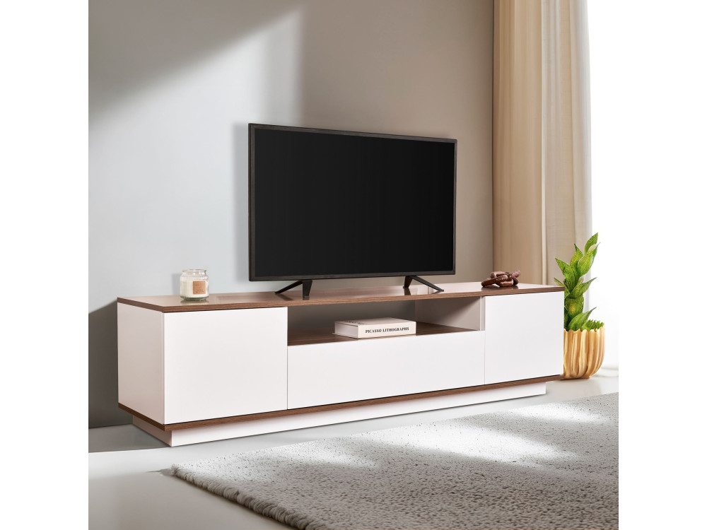 Houten TV-meubel "Veramont" - 180 x 44 x 44 cm - Donkerbruin