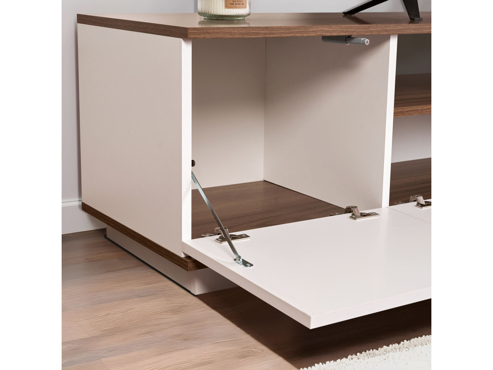 Houten TV-meubel "Veramont" - 180 x 44 x 44 cm - Donkerbruin
