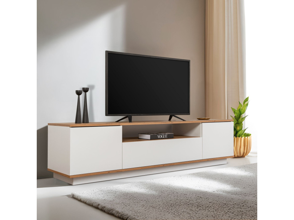 Houten TV-meubel "Veramont" - 180 x 44 x 44 cm - Bruin