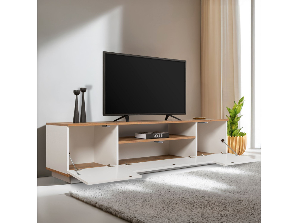 Houten TV-meubel "Veramont" - 180 x 44 x 44 cm - Bruin