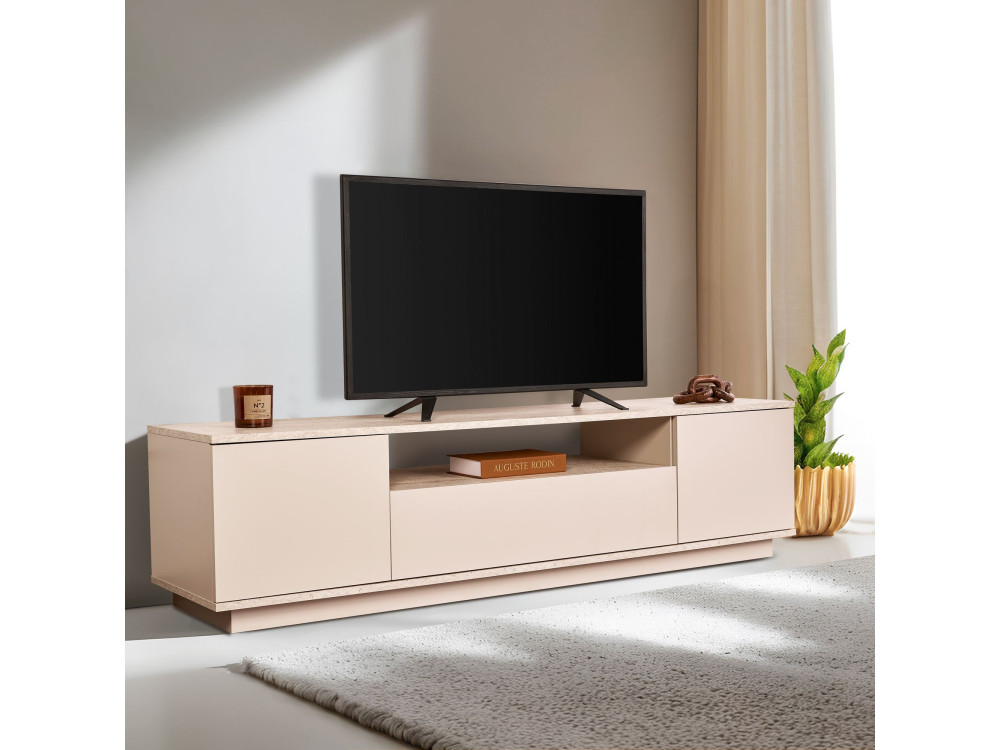 Houten TV-meubel "Veramont" - 180 x 44 x 44 cm - Beige