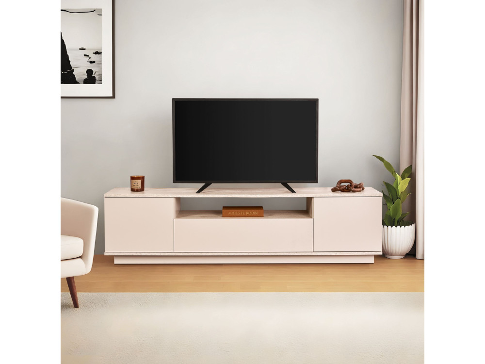 Houten TV-meubel "Veramont" - 180 x 44 x 44 cm - Beige