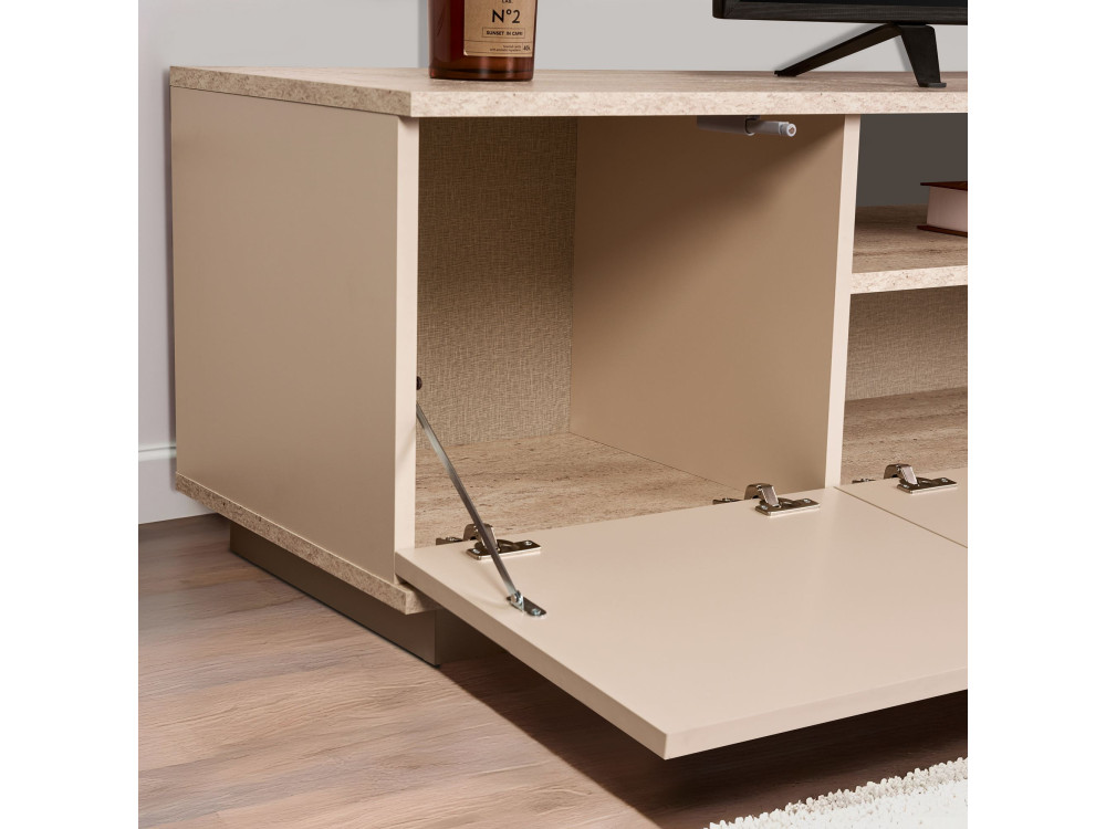 Houten TV-meubel "Veramont" - 180 x 44 x 44 cm - Beige