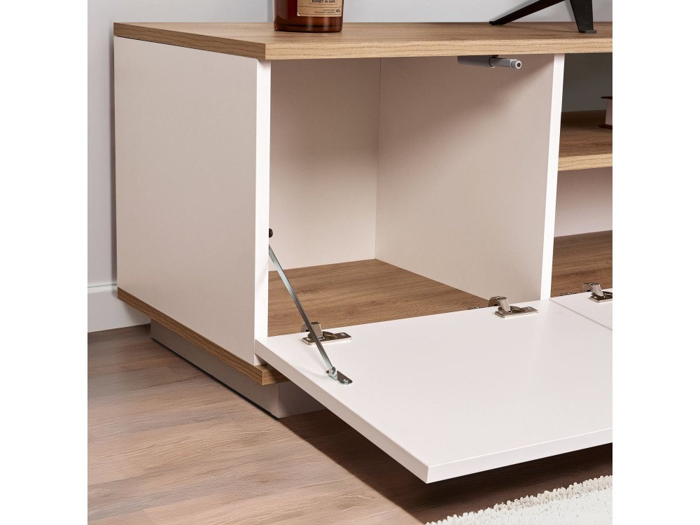 Houten TV-meubel "Veramont" - 180 x 44 x 44 cm - Lichtbruin