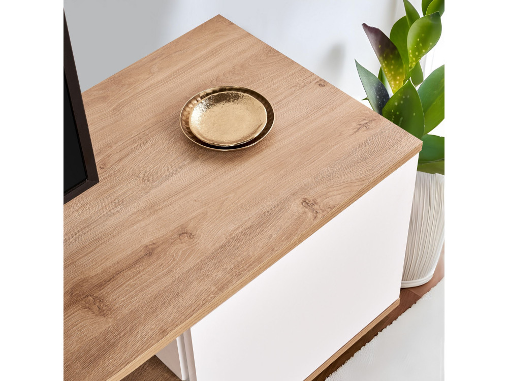 Houten TV-meubel "Veramont" - 180 x 44 x 44 cm - Lichtbruin