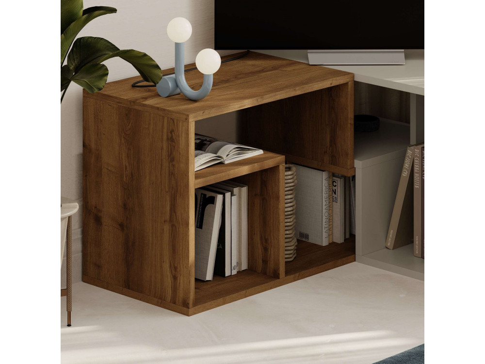 Modulair houten TV-meubel "Glis" - 145 x 35 x 44 cm - Beige