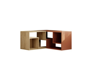 Modulair houten TV-meubel "Glis" - 145 x 35 x 44 cm - Terracotta