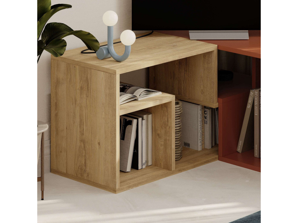 Modulair houten TV-meubel "Glis" - 145 x 35 x 44 cm - Terracotta