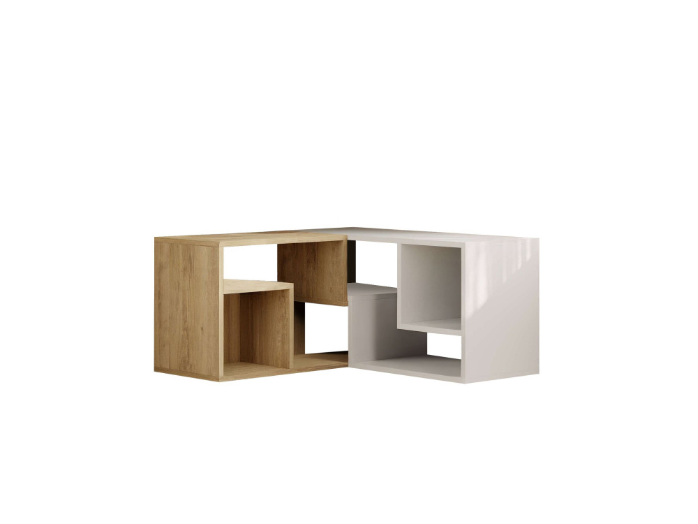 Modulair houten TV-meubel "Glis" - 145 x 35 x 44 cm - Wit