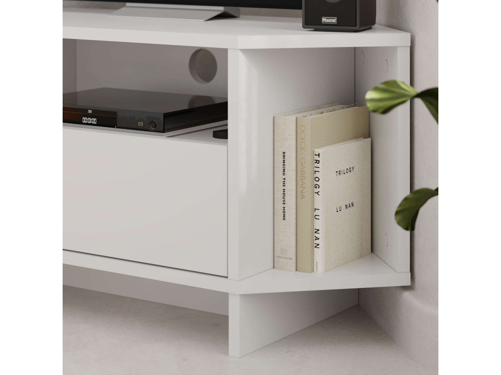 Houten TV-meubel "Viva" - 95 x 35 x 45 cm - Wit