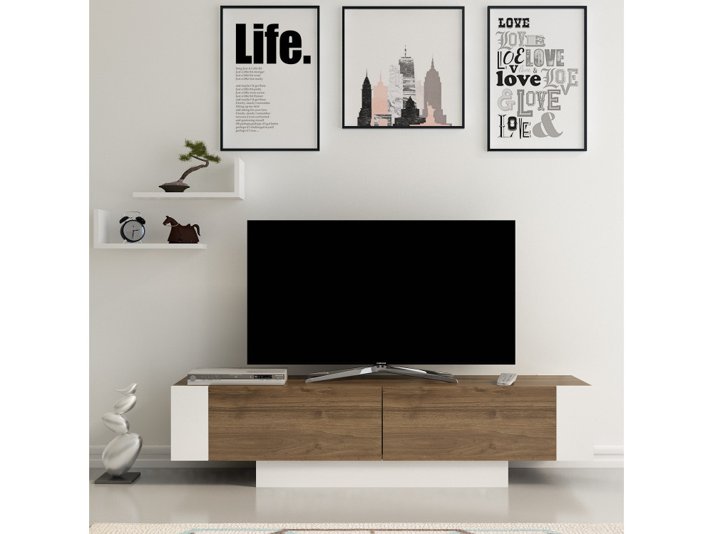 Houten TV-meubel "Matera" - 150 x 31 x 41 cm - Bruin