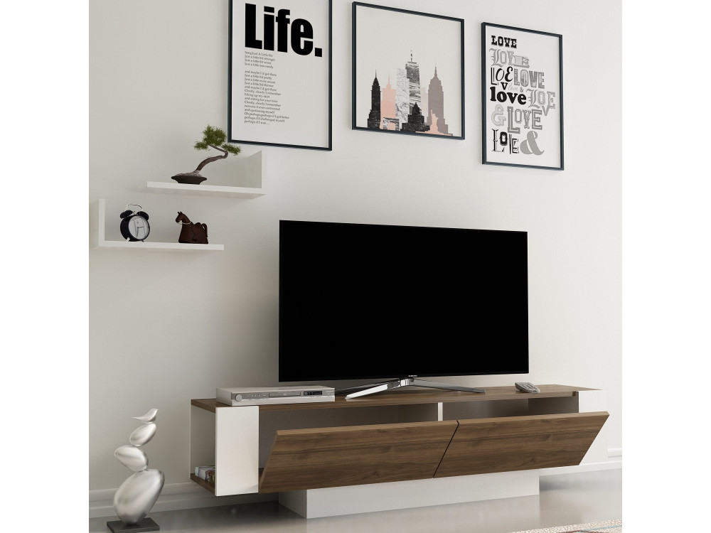 Houten TV-meubel "Matera" - 150 x 31 x 41 cm - Bruin