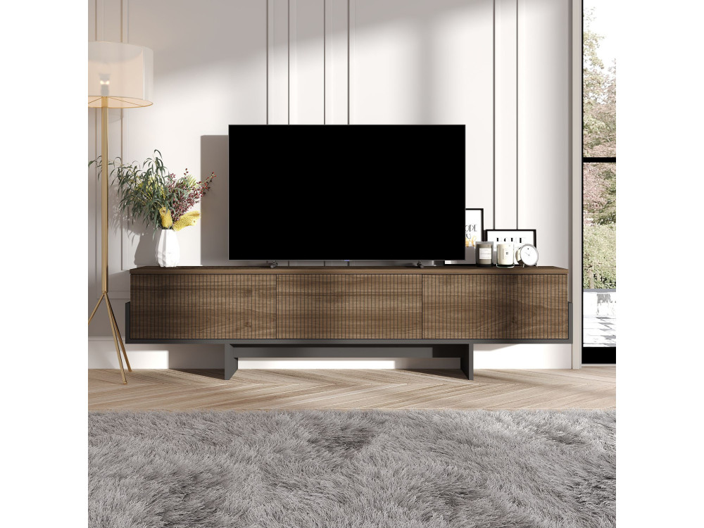 Houten TV-meubel "Hege" - 180 x 30 x 44 cm - Zwart