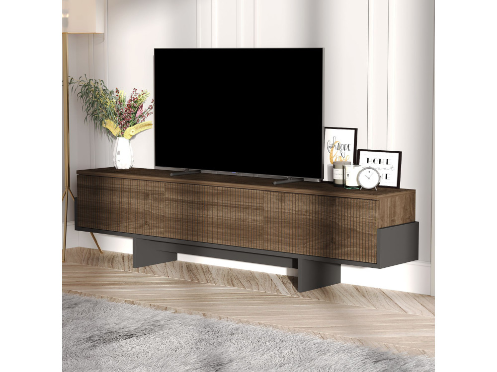 Houten TV-meubel "Hege" - 180 x 30 x 44 cm - Zwart