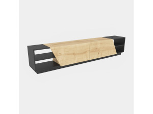 Rhodes" houten TV-meubel - 240 x 37 x 47 cm - Beige