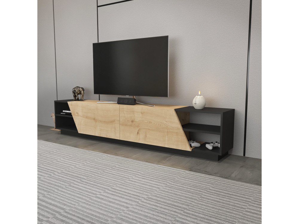 Rhodes" houten TV-meubel - 240 x 37 x 47 cm - Beige
