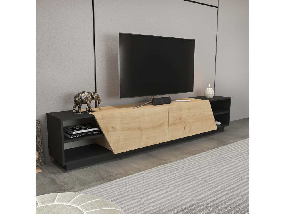 Rhodes" houten TV-meubel - 240 x 37 x 47 cm - Beige