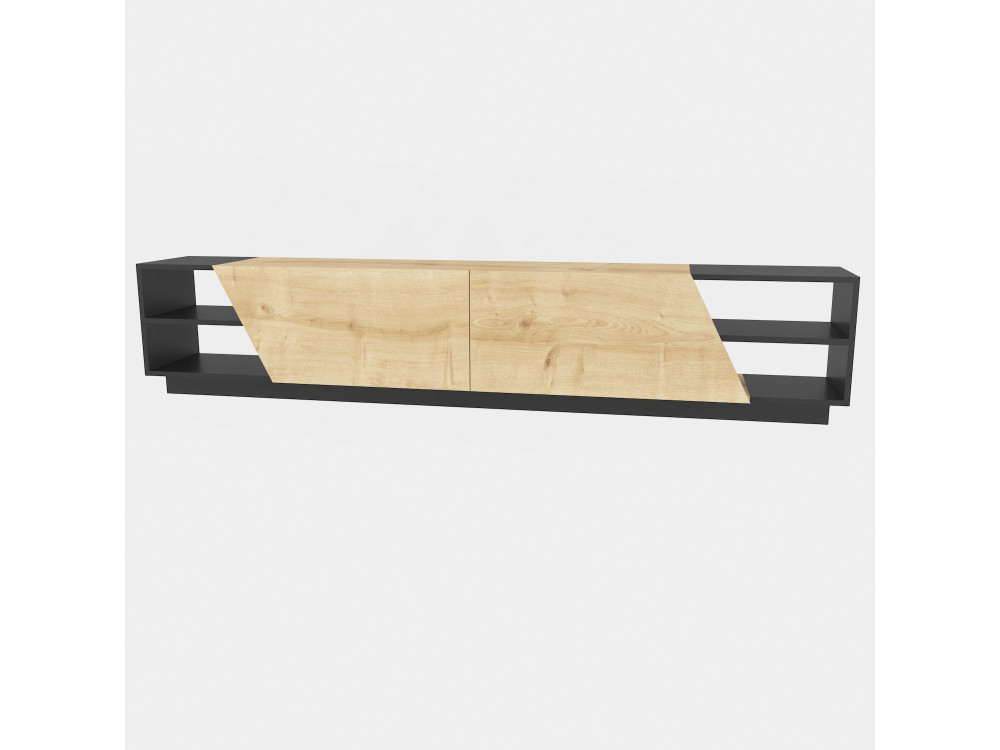 Rhodes" houten TV-meubel - 240 x 37 x 47 cm - Beige