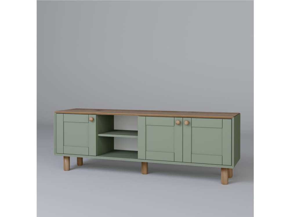 Houten TV-meubel "Mia" - 160 x 40 x 56 cm - Groen