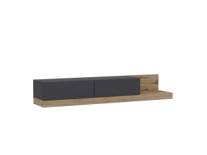Majör" houten TV-meubel - 180 x 37 x 30 cm - Antraciet grijs