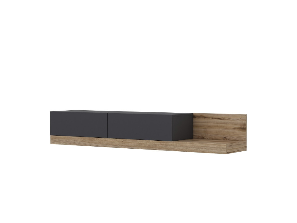 Majör" houten TV-meubel - 180 x 37 x 30 cm - Antraciet grijs