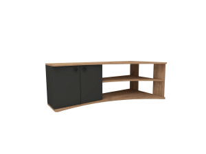 Houten hoek-TV-meubel "Termera" - 135 x 67 x 48 cm - Bruin