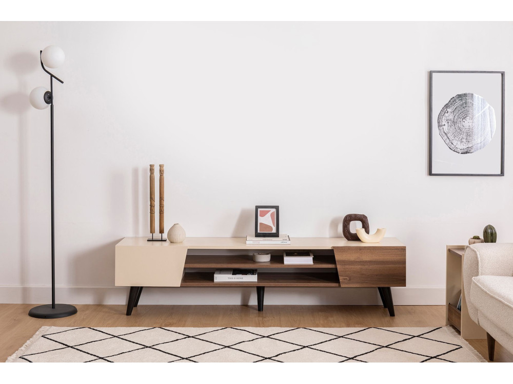 Clark" houten TV-meubel - 180 x 37 x 45 cm - Bruin
