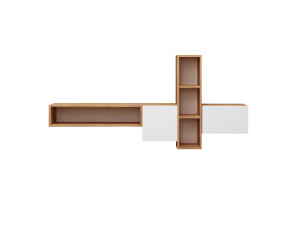 Houten TV-meubel "Kumkuat" - 160 x 35 x 70 cm - Bruin