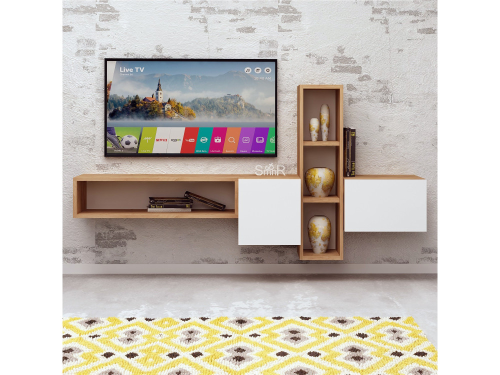 Houten TV-meubel "Kumkuat" - 160 x 35 x 70 cm - Bruin