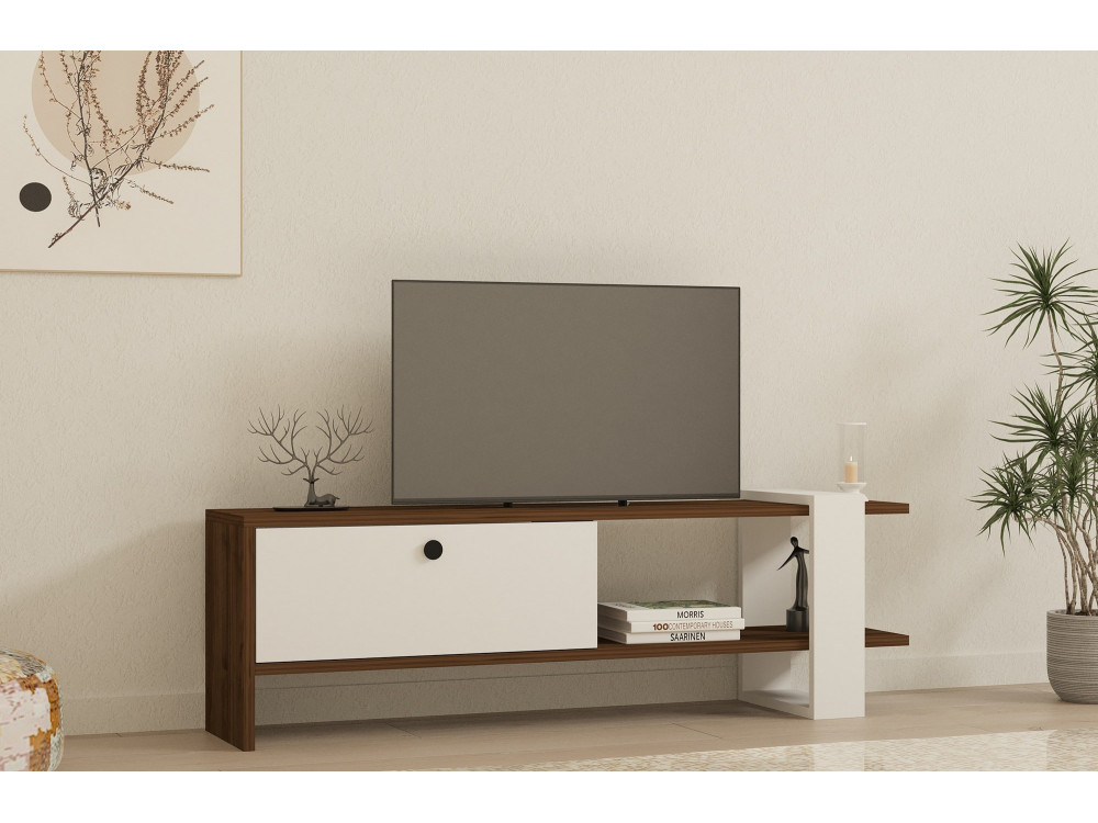 Houten TV-meubel "Gaye" - 120 x 25 x 36 cm - Wit
