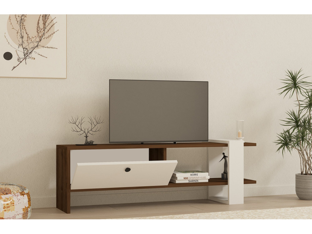 Houten TV-meubel "Gaye" - 120 x 25 x 36 cm - Wit