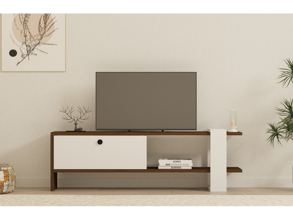Houten TV-meubel "Gaye" - 120 x 25 x 36 cm - Wit
