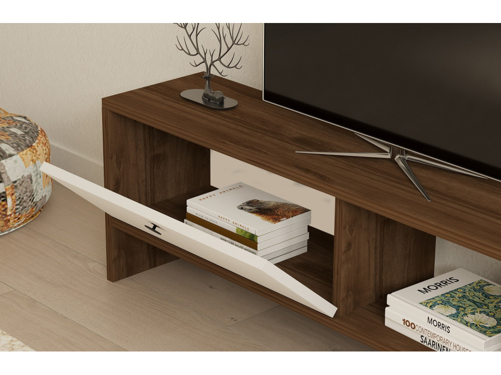 Houten TV-meubel "Gaye" - 120 x 25 x 36 cm - Wit