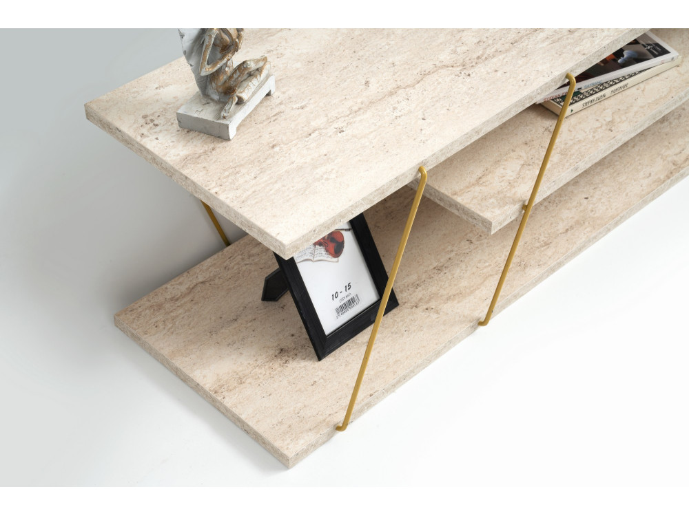 Houten TV-meubel "Canaz" - 120 x 30 x 33 cm - Travertin