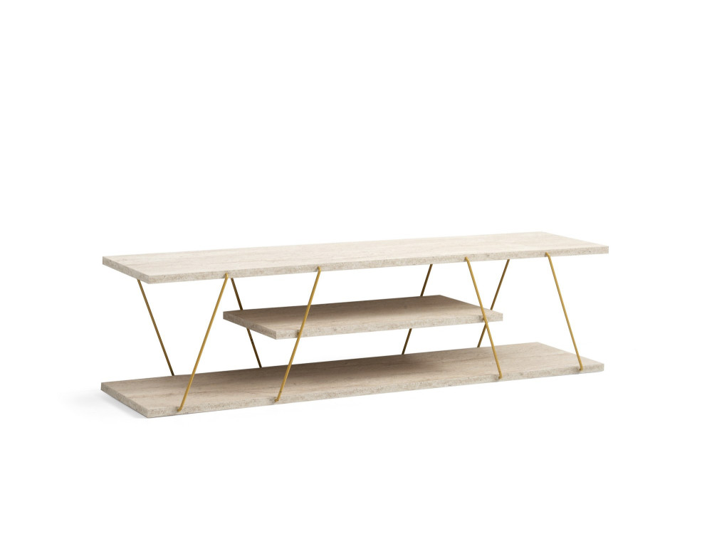 Houten TV-meubel "Canaz" - 120 x 30 x 33 cm - Travertin