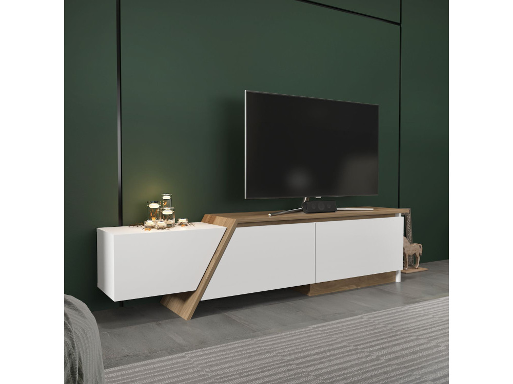Houten TV-meubel "Zonas" - 180 x 35 x 28 cm - Wit