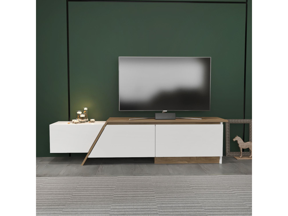 Houten TV-meubel "Zonas" - 180 x 35 x 28 cm - Wit